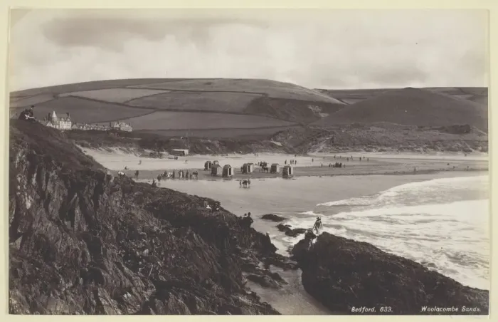 Framed Print : Woolacombe Sands, 1860 / 94. Creator: Francis Bedford Framed Print : Woolacombe Sands, 1860 / 94. Creator: Francis Bedford