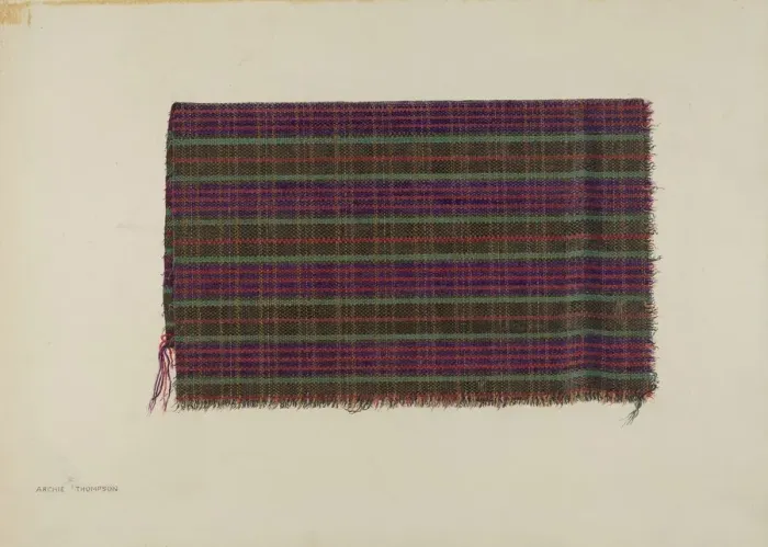 Framed Print : Woolen Textile, 1940. Creator: Archie Thompson Framed Print : Woolen Textile, 1940. Creator: Archie Thompson
