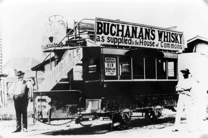 Framed Print : Woolloongabba to Breakfast Creek Tram, Brisbane 1886. Creator: Unknown Framed Print : Woolloongabba to Breakfast Creek Tram, Brisbane 1886. Creator: Unknown
