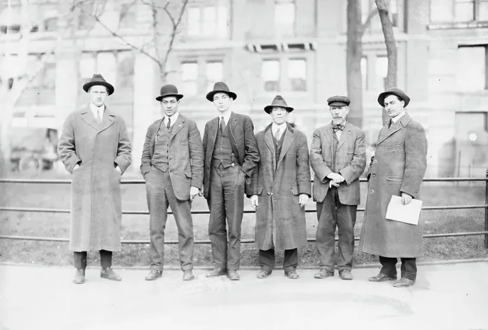 Framed Print : Woolman, Turner, Plunkett, Carron, Sullivan, between c1910 and c1915. Creator: Bain News Service Framed Print : Woolman, Turner, Plunkett, Carron, Sullivan, between c1910 and c1915. Creator: Bain News Service
