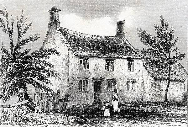 Woolsthorpe Manor, near Grantham, Lincolnshire, birthplace of Sir Isaac Newton, 1840