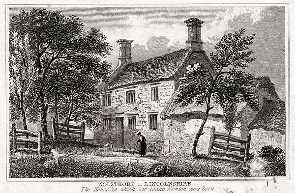 Woolsthorpe Manor, near Grantham, Lincolnshire, birthplace of Sir Isaac Newton, early 19th century