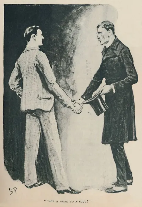 Framed Print : Not A Word To A Soul, 1892. Artist: Sidney E Paget Framed Print : Not A Word To A Soul, 1892. Artist: Sidney E Paget