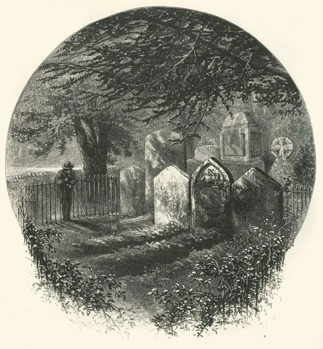Framed Print : Wordsworths Grave, c1870 Framed Print : Wordsworths Grave, c1870