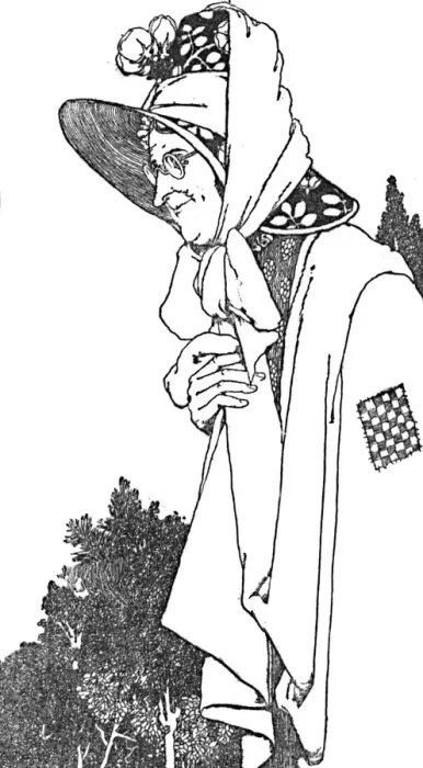 Framed Print : She Wore a Large Hat, With Most Beautiful Flowers On It, c1930. Artist: W Heath Robinson Framed Print : She Wore a Large Hat, With Most Beautiful Flowers On It, c1930. Artist: W Heath Robinson