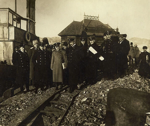 Work Inspection of the Vladivostok Commercial Port by the Maritime Governor-General..., 1917. Creator: Unknown