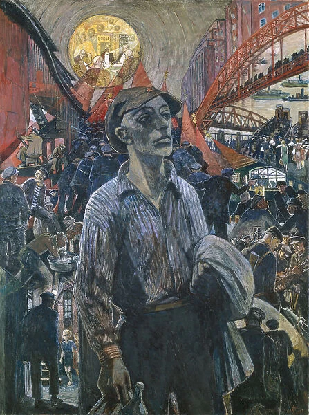Worker of a Hamburg Shipyard (Hamburg Comrade), 1928. Creator: Vogeler