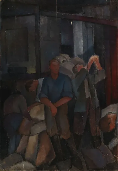 Framed Print : Workers, 1917-1917. Creator: Alvar Cawén Framed Print : Workers, 1917-1917. Creator: Alvar Cawén