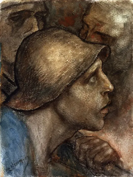 Framed Print : A Workers Head, 19th or early 20th century. Artist: Constantin Emile Meunier Framed Print : A Workers Head, 19th or early 20th century. Artist: Constantin Emile Meunier