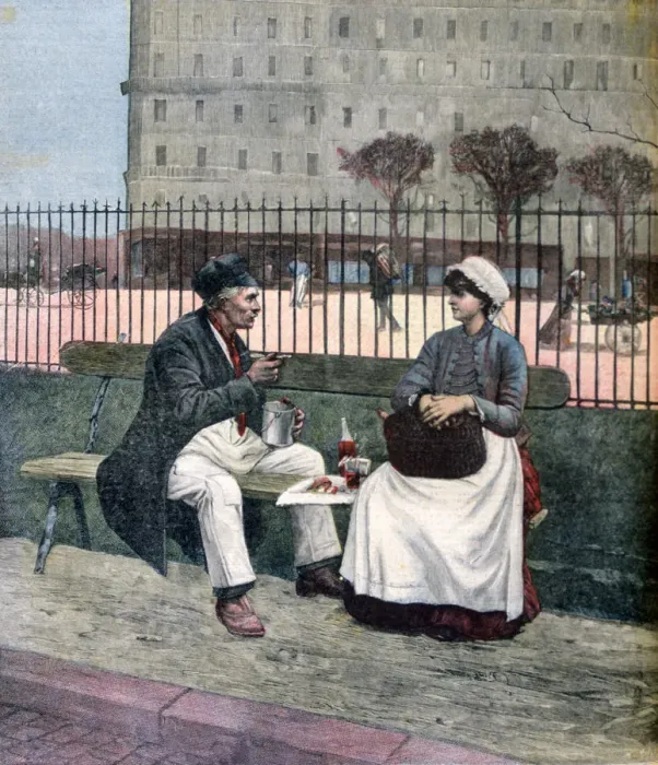 Framed Print : The Workers Lunch, 1891. Artist: Henri Meyer Framed Print : The Workers Lunch, 1891. Artist: Henri Meyer
