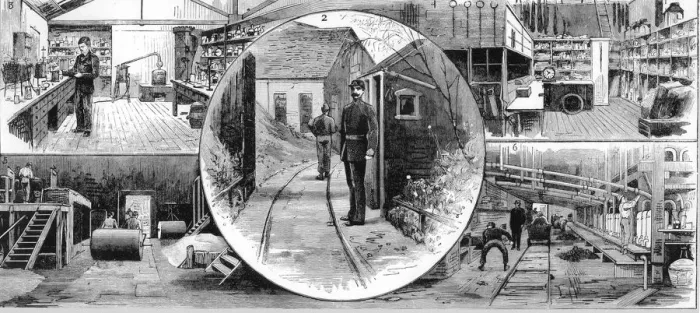 Framed Print : Workers at Nobel Explosives Company Limited, Ardeer, Ayrshire, 1884 Framed Print : Workers at Nobel Explosives Company Limited, Ardeer, Ayrshire, 1884
