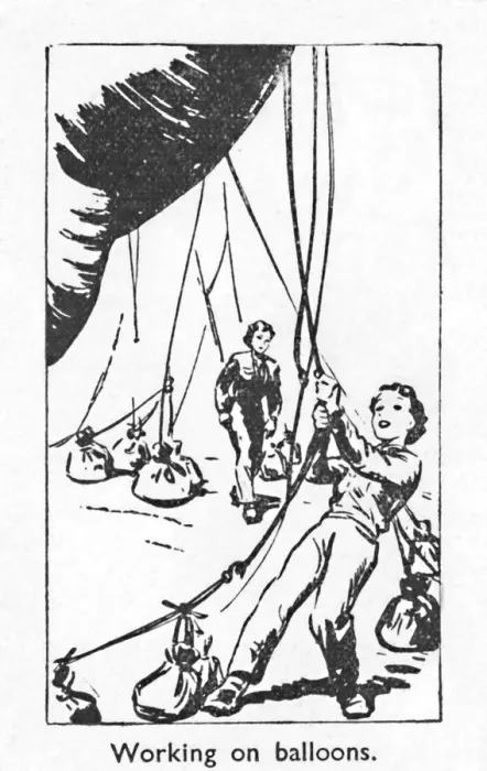 Framed Print : Working on balloons, 1940