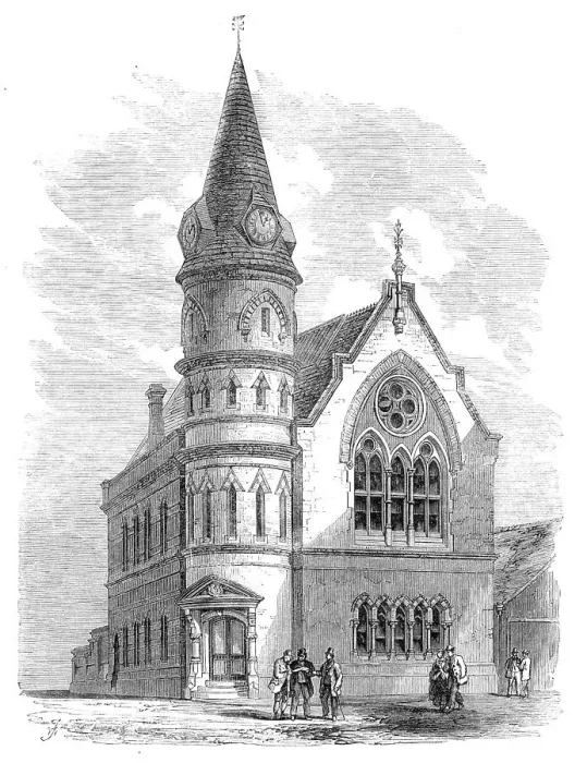 Framed Print : Working-men's hall lately erected at Eastbourne, 1864. Creator: Unknown Framed Print : Working-men's hall lately erected at Eastbourne, 1864. Creator: Unknown