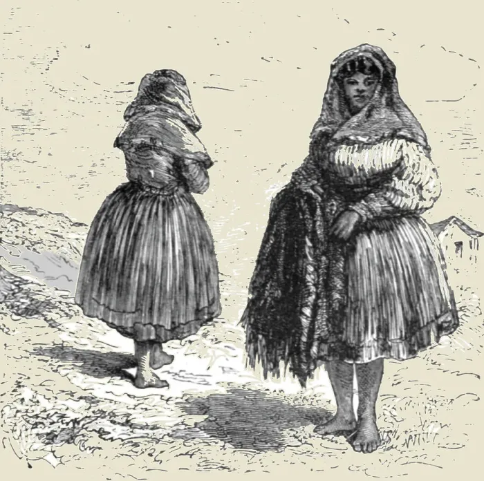 Framed Print : The workmens wives; About the Chincha Islands, 1875. Creator: Unknown Framed Print : The workmens wives; About the Chincha Islands, 1875. Creator: Unknown