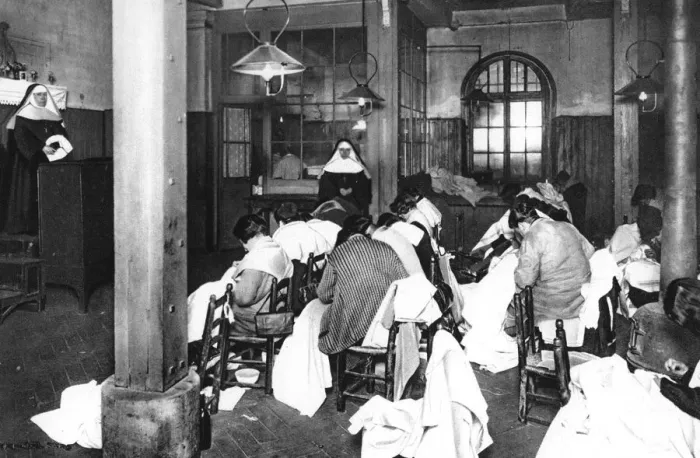 Framed Print : Workroom at Saint Lazare womens prison, Paris, 1931. Artist: Ernest Flammarion Framed Print : Workroom at Saint Lazare womens prison, Paris, 1931. Artist: Ernest Flammarion