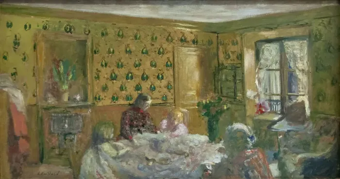 Framed Print : By the Worktable, 1905. Creator: Vuillard; Édouard (1868-1940)
