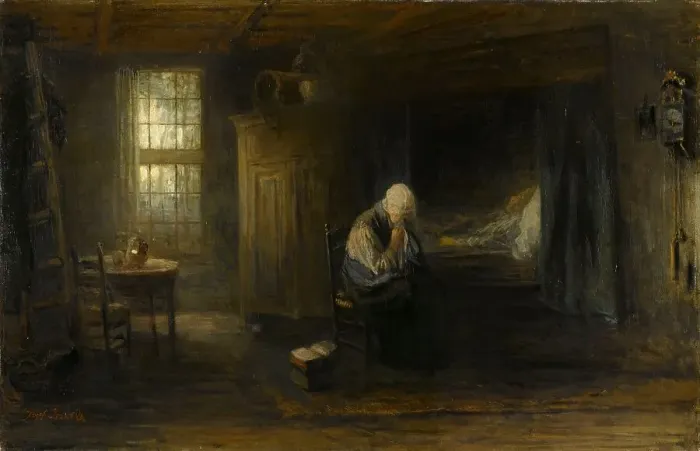 Framed Print : Alone in the World, 1878. Creator: Jozef Israels