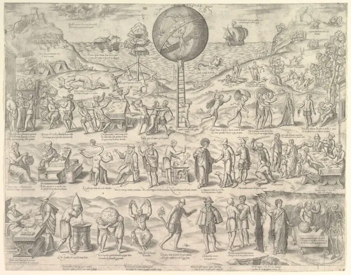 Framed Print : The World, Cage of Fools, 16th century. Creator: Unknown Framed Print : The World, Cage of Fools, 16th century. Creator: Unknown