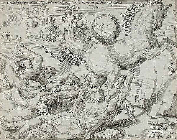 The World Carrying Away Knowledge and Love, 1550. Creator: Dirck Volkertsen Coornhert