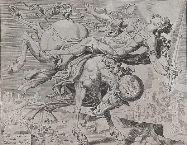 The World Disposing of Justice, from The Unrestrained World, plate 1, 1550