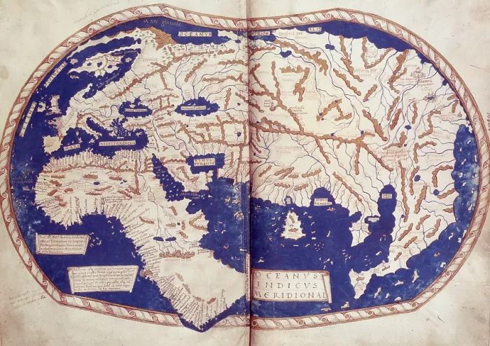 Framed Print : World map, 1490. Creator: Henricus Martellus Germanus Framed Print : World map, 1490. Creator: Henricus Martellus Germanus