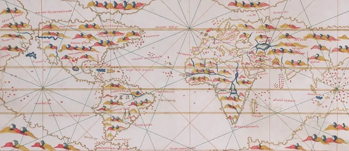 Framed Print : World map, 1560. Creator: Joan Martines Framed Print : World map, 1560. Creator: Joan Martines