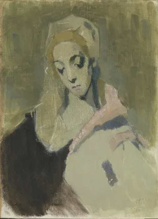 Framed Print : My Worldly Madonna, 1944. Creator: Helene Schjerfbeck Framed Print : My Worldly Madonna, 1944. Creator: Helene Schjerfbeck