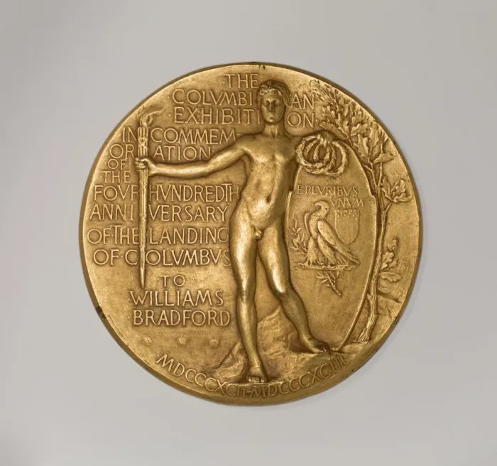 Framed Print : Worlds Columbian Exposition Commemorative Presentation Medal, 1892 / 94 Framed Print : Worlds Columbian Exposition Commemorative Presentation Medal, 1892 / 94