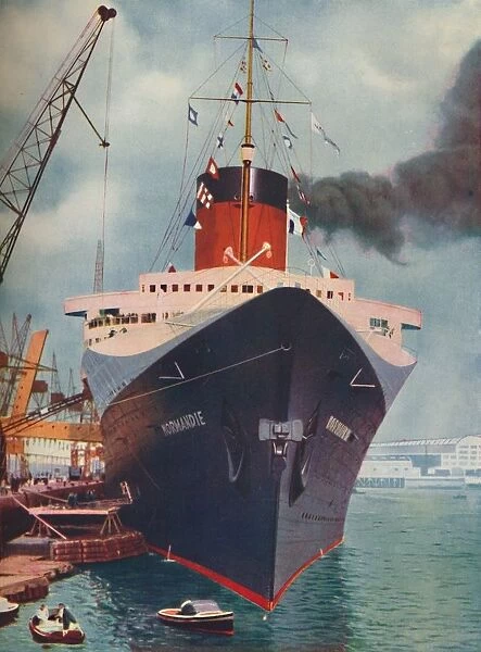 One of the Worlds Great Ships. The French liner Normandie, 1937