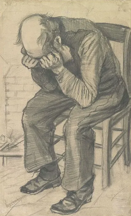 Framed Print : Worn out, 1882. Creator: Gogh, Vincent, van (1853-1890) Framed Print : Worn out, 1882. Creator: Gogh, Vincent, van (1853-1890)
