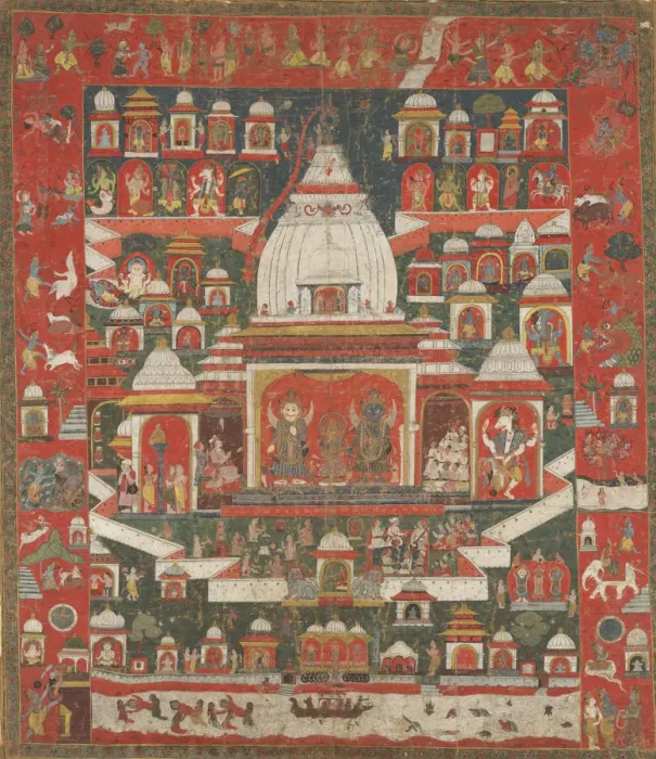 Framed Print : Worship of Lord Jagannatha in his temple at Puri, First half 18th century. Creator: Unknown Framed Print : Worship of Lord Jagannatha in his temple at Puri, First half 18th century. Creator: Unknown