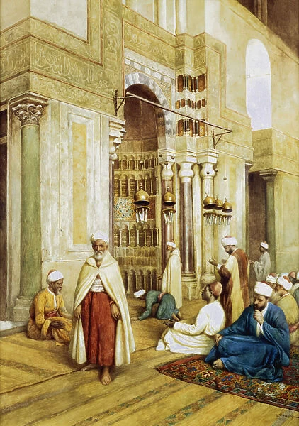 Worshippers in a Mosque, c1868-1938. Artist: Enrico Tarenghi