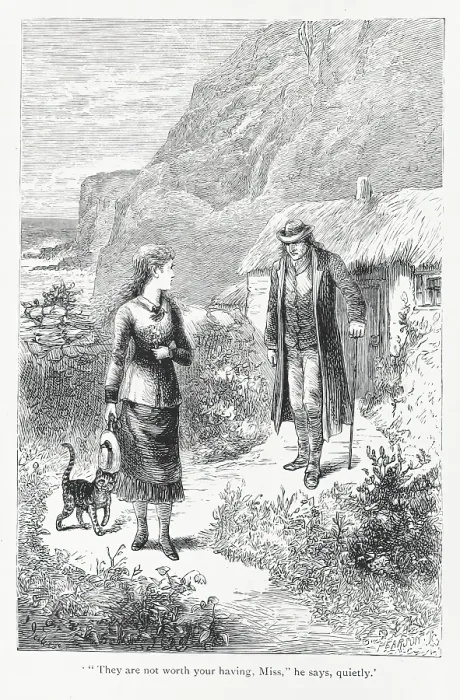 Framed Print : They are not worth your having, Miss, he says, quietly, 1879. Creator: Pearson. They are not worth your having, Miss, he says, quietly, 1879. Creator: Pearson Framed Print : They are not worth your having, Miss, he says, quietly, 1879. Creator: Pearson. They are not worth your having, Miss, he says, quietly, 1879. Creator: Pearson