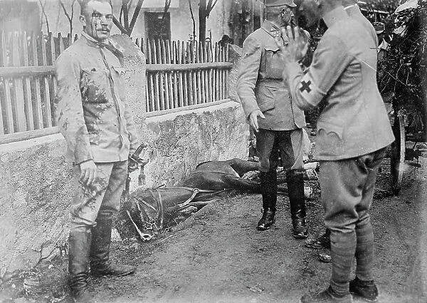 Wounded Austrian Officer on Patrol on Isonzo, between c1910 and c1915. Creator: Bain News Service