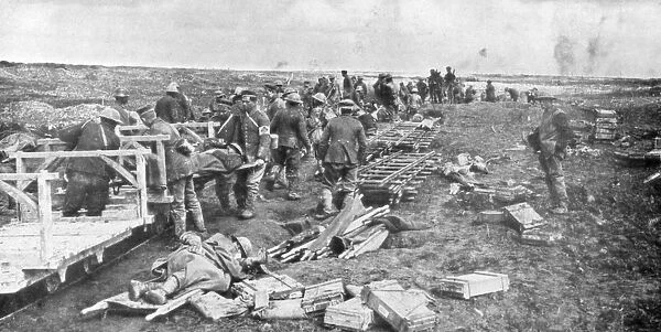 Wounded evacuation point, Vimy, France, First World War, April 1917