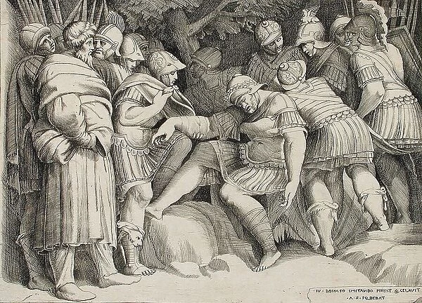 The Wounded Scipio, c1546. Creator: Giulio Bonasone