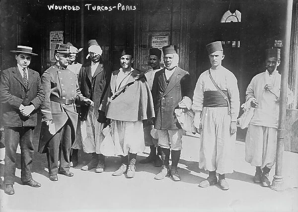 Wounded Turcos in Paris, 1914. Creator: Bain News Service