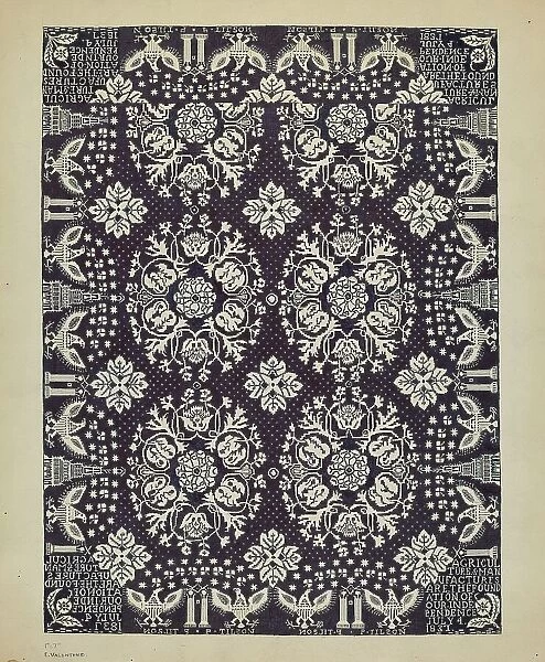 Woven Bedspread, c. 1936. Creator: Elizabeth Valentine