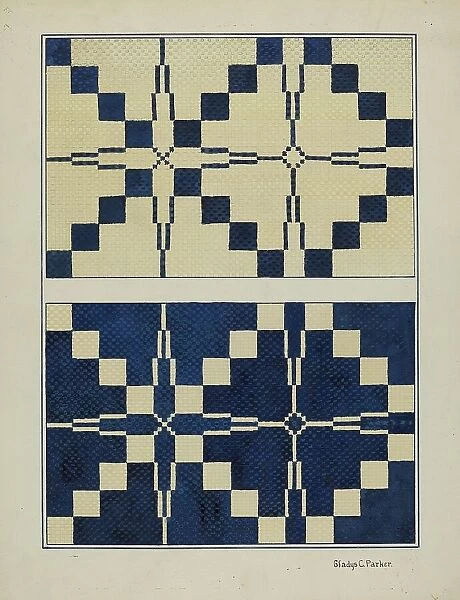 Woven Bedspread, c. 1936. Creator: Gladys C. Parker
