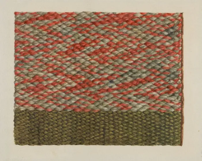 Framed Print : Woven Covering for Chair Back, 1935 / 1942. Creator: Ingrid Selmer-Larsen Framed Print : Woven Covering for Chair Back, 1935 / 1942. Creator: Ingrid Selmer-Larsen