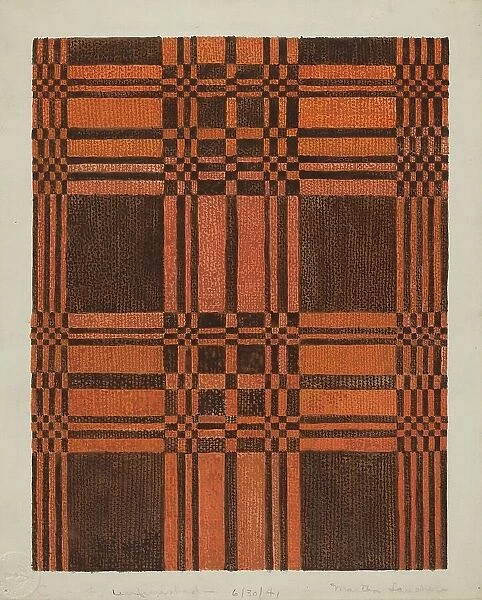 Woven Coverlet, 1935 / 1942. Creator: Martha L. Lanscher