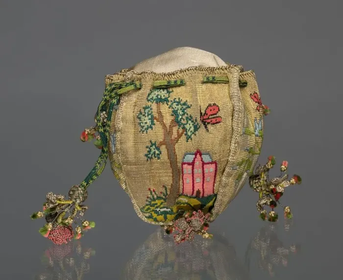 Framed Print : Woven Purse, 1700s. Creator: Unknown Framed Print : Woven Purse, 1700s. Creator: Unknown