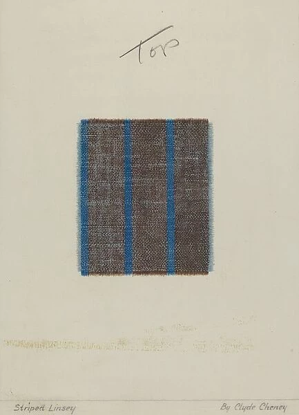 Woven Striped Linsey Wooley, 1935  /  1942. Creator: Clyde L. Cheney