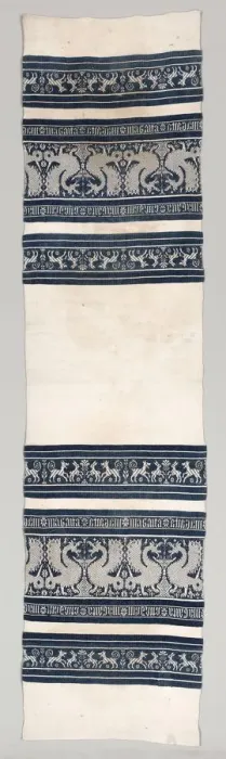 Framed Print : Woven Towel, 1400s (or later). Creator: Unknown Framed Print : Woven Towel, 1400s (or later). Creator: Unknown