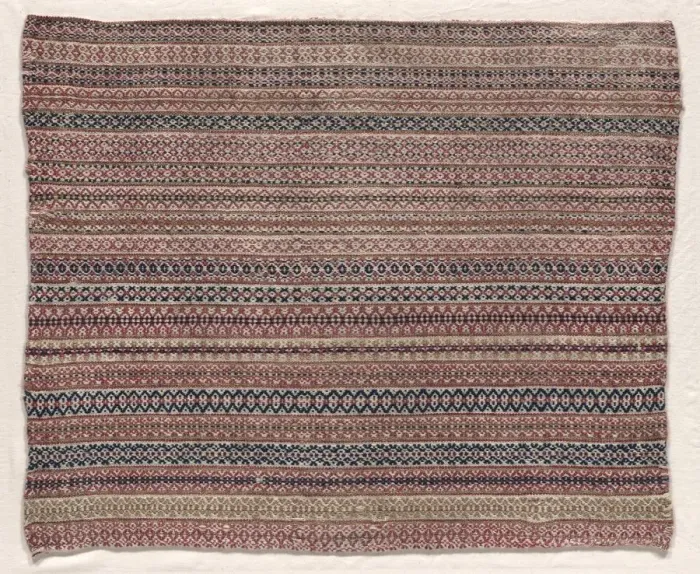 Framed Print : Woven Wool Textile, early 19th century. Creator: Unknown Framed Print : Woven Wool Textile, early 19th century. Creator: Unknown