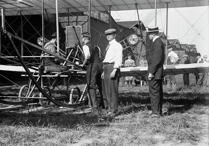 Framed Print : W.R. Kimball & aeroplane, between c1910 and c1915. Creator: Bain News Service Framed Print : W.R. Kimball & aeroplane, between c1910 and c1915. Creator: Bain News Service