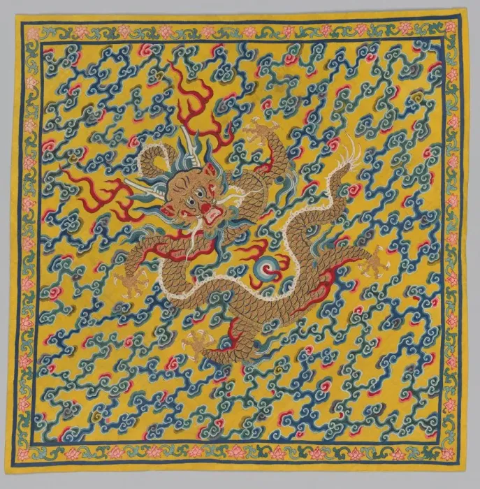 Framed Print : Wrapper for the Tapestry Scroll Mingling of Clear and Muddy Water... 1736-95. Creator: Unknown Framed Print : Wrapper for the Tapestry Scroll Mingling of Clear and Muddy Water... 1736-95. Creator: Unknown