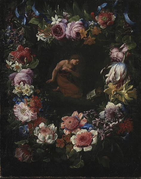 A Wreath of Flowers, 1668-1695. Creator: Karel van Vogelaer