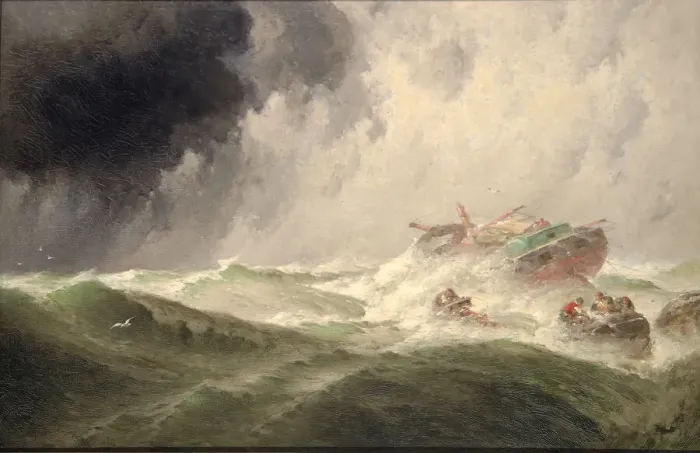 Framed Print : The Wreck, 1901. Creator: Harrington Fitzgerald Framed Print : The Wreck, 1901. Creator: Harrington Fitzgerald