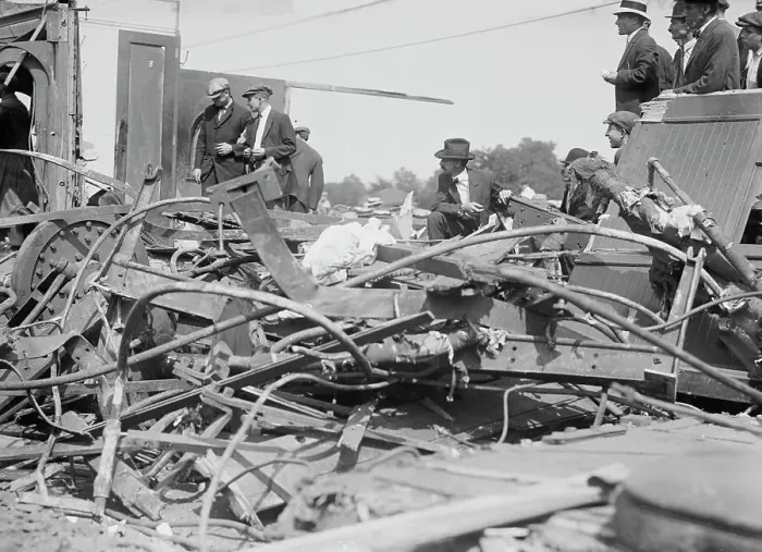 Framed Print : Wreck of car Chancellor, North Haven, 1913. Creator: Bain News Service Framed Print : Wreck of car Chancellor, North Haven, 1913. Creator: Bain News Service